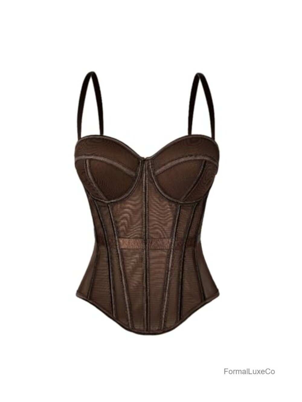 Mesh Bustier Corset Push Up Party Bra Lingerie Top Camisole